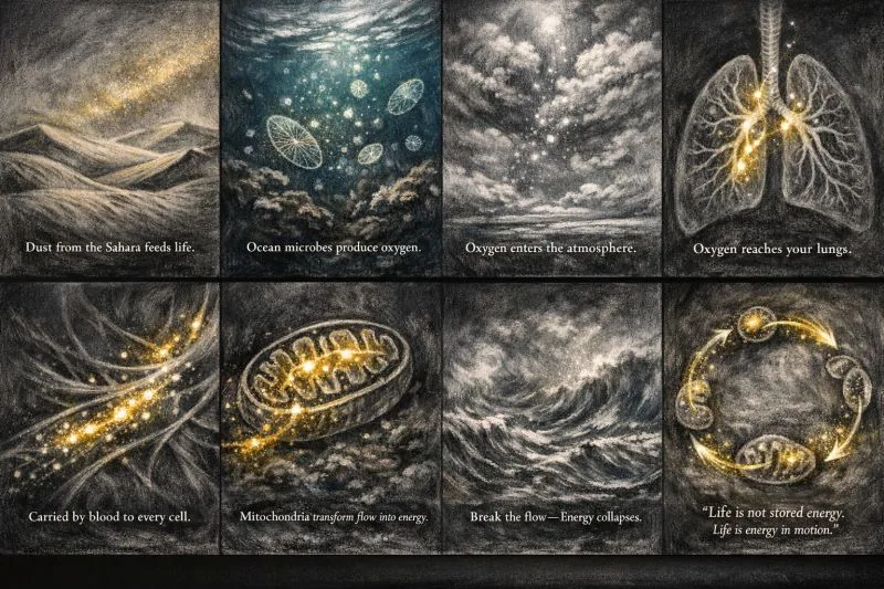 Figura 1 — Sei flusso, come le onde dell'oceano