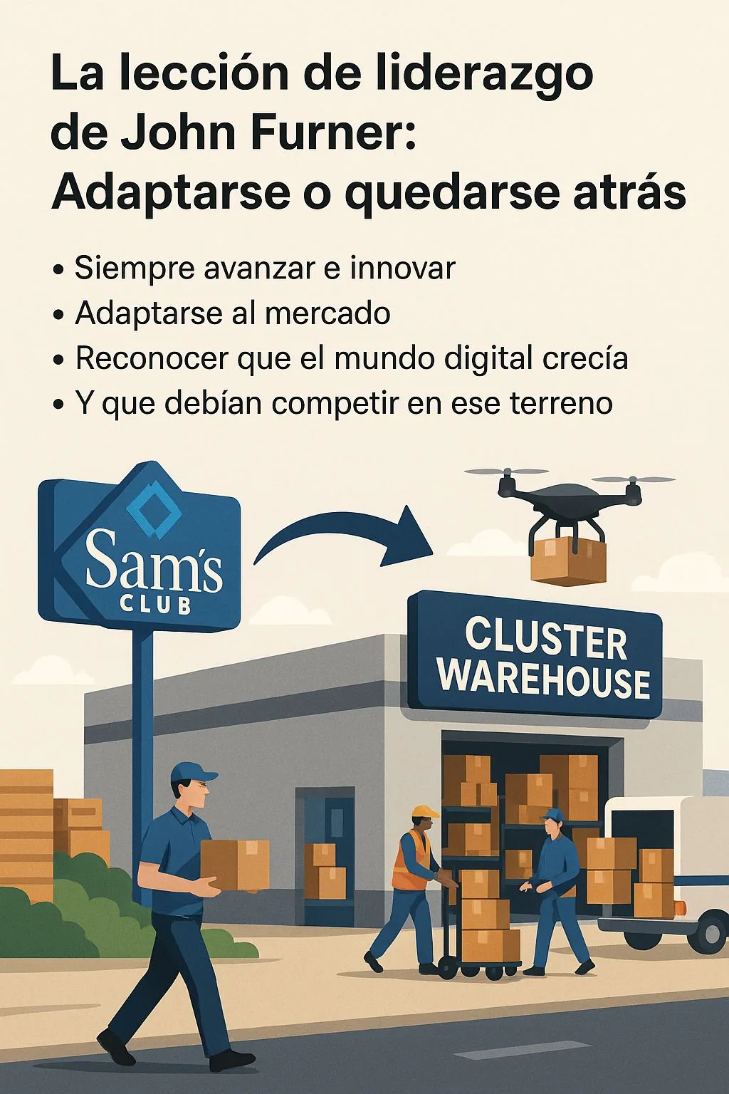 Figure 1 — La lección de liderazgo de John Furner: Adaptarse o quedarse atrás