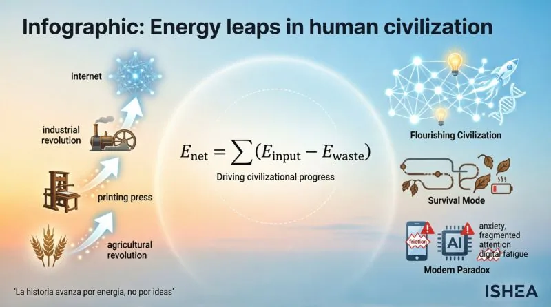 Figura 1 — La storia non avanza per idee: avanza per energia