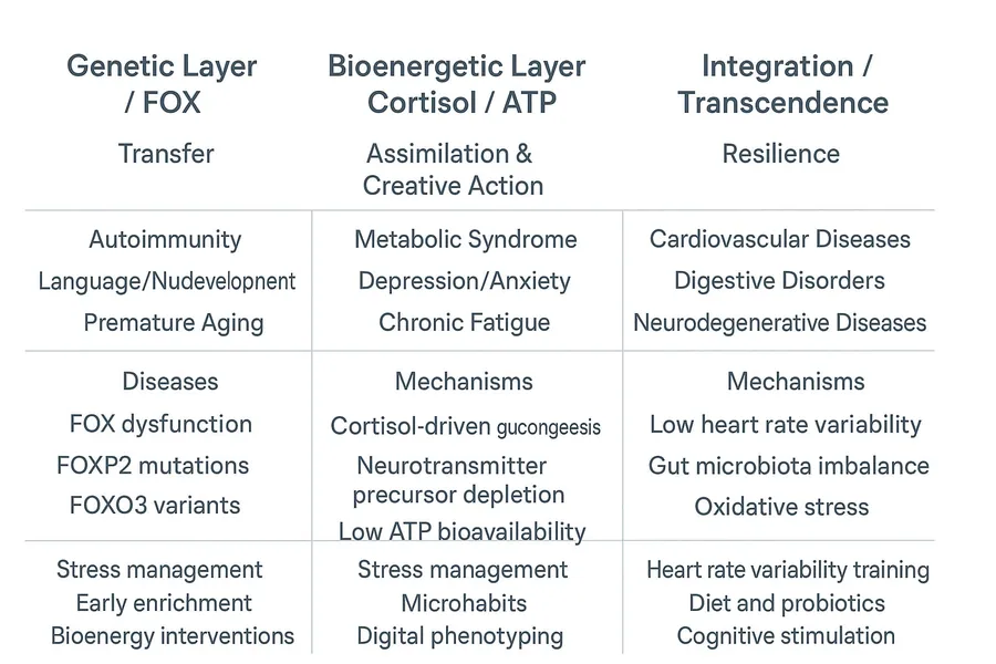 Cambridge 2025 convergence: 36 variants, ATP, cortisol and FOXP2