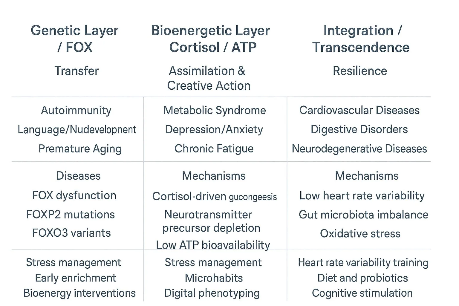 Figura 1 — Convergenza Cambridge 2025: 36 varianti, ATP, cortisolo e FOXP2